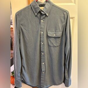 Men's Blue Button-Up Shirt